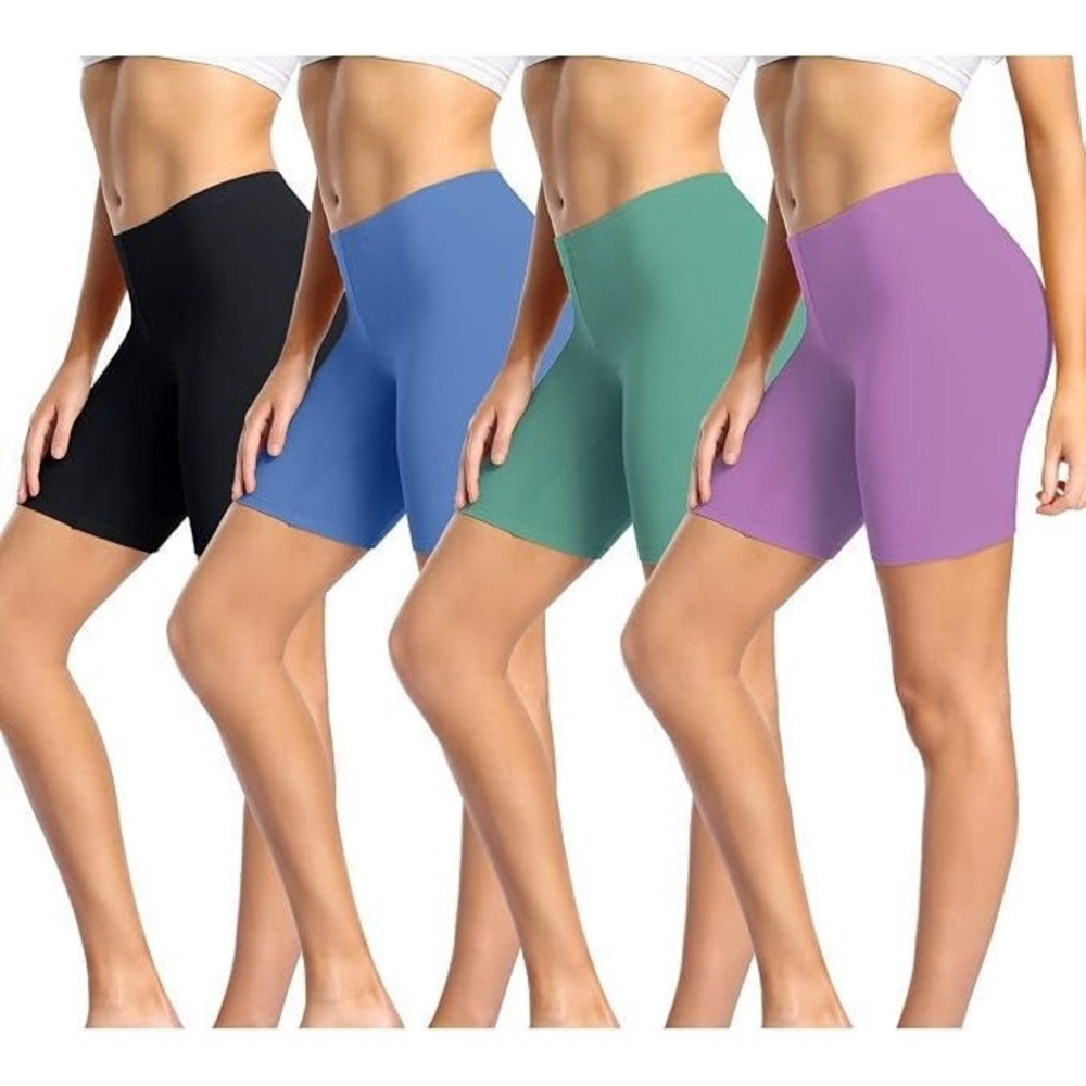 Wirarpa Women's 4-Pack Cotton Boy Biker Shorts Panties - Multicolor - Size Large